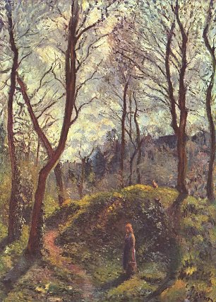 Camille Pissarro Landschaft mit grossen Baeumen Wandbild