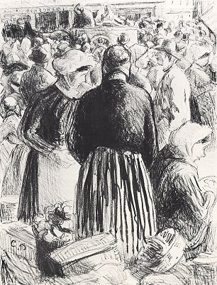 Camille Pissarro Markt in Gisors Wandbild
