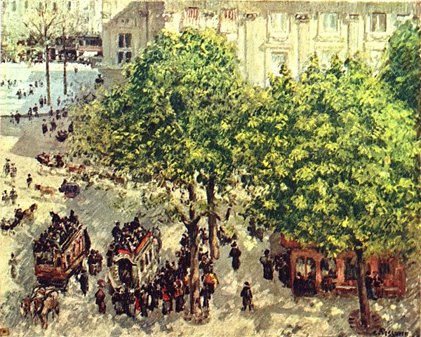 Camille Pissarro Place du Theatre Francais in Paris Wandbild