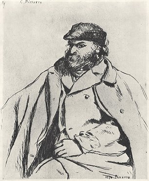 Camille Pissarro Portraet des Paul Cezanne Wandbild