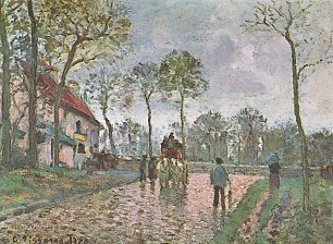 Camille Pissarro Postkutsche von Louveciennes Wandbild