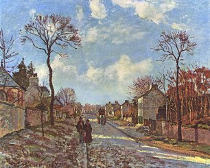 Camille Pissarro Strasse von Louveciennes Wandbild