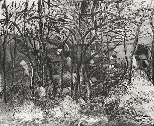 Camille Pissarro Waldlandschaft in Pontoise Wandbild
