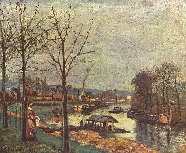 Camille Pissarro Waschplatz von Pontoise Wandbild