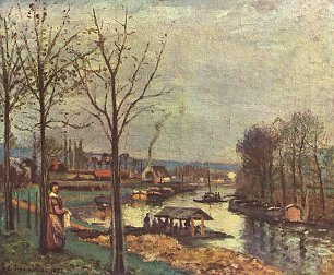 Camille Pissarro Waschplatz von Pontoise Wandbild