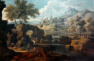 Nicolas Poussin Allegrain Classical landscape Wandbild
