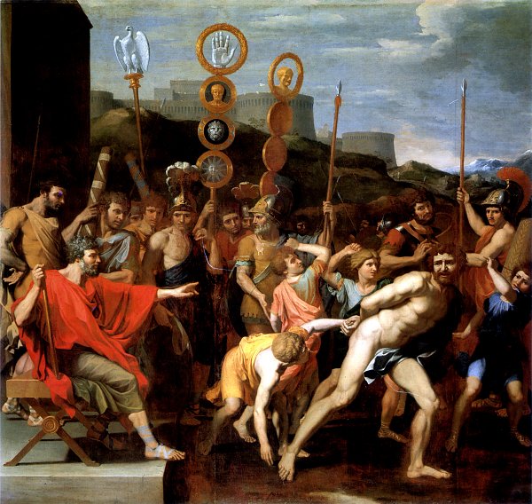 Nicolas Poussin Camille livre le maitre d ecole de Faleries a ses ecoliers Wandbild