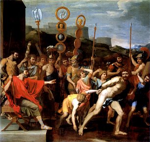 Nicolas Poussin Camille livre le maitre d ecole de Faleries a ses ecoliers Wandbild