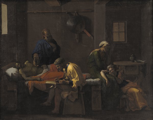 Nicolas Poussin Eudamidas' testamente Wandbild