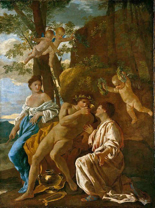 Nicolas Poussin L Inspiration du poete Wandbild