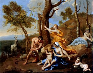 Nicolas Poussin La Nourriture de Jupiter Wandbild