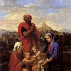 Nicolas-Poussin-La_Sainte_Famille-avec-saint-Jean-sainte-Elisabeth-et-saint-Joseph-priant