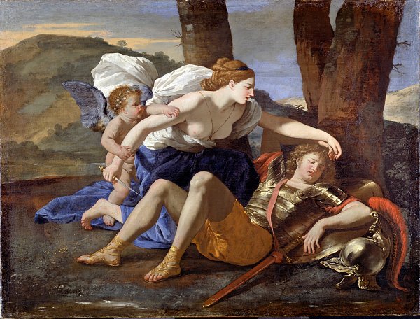 Nicolas Poussin Rinaldo and Armida Wandbild
