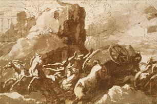 Nicolas Poussin The Death of Hippolytus Wandbild