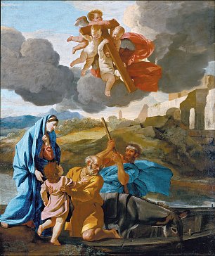 Nicolas Poussin The Return of the Holy Family from Egypt Wandbild