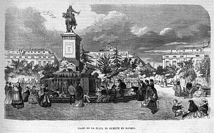 Francisco Pradilla y Ortiz Paseo de la Plaza de Oriente en Madrid Wandbild