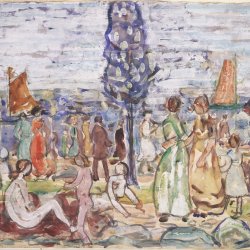 Maurice-Prendergast-Beach-with-Blue-Tree