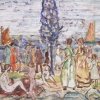 Maurice-Prendergast-Beach-with-blue-trees