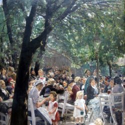 Maurice-Prendergast-Muenchner-Biergarten