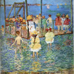 Maurice-Prendergast-children-on-a-raft