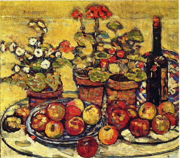 Maurice Prendergast fruit and flowers Wandbild