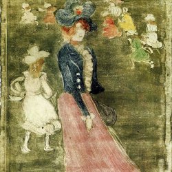 Maurice-Prendergast-lady-in-a-pink-skirt