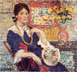 Maurice Prendergast le rouge portrait of miss edith king Wandbild