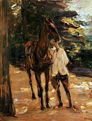 Maurice Prendergast man with horse Wandbild