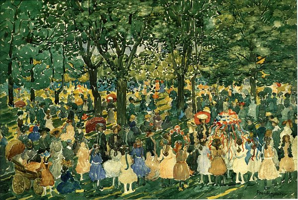 Maurice Prendergast may day central park Wandbild