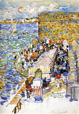 Maurice Prendergast rising tide st malo Wandbild