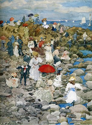 Maurice Prendergast rocky shore nantasket Wandbild