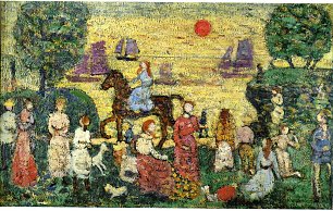 Maurice Prendergast sunset and sea fog 1923 Wandbild
