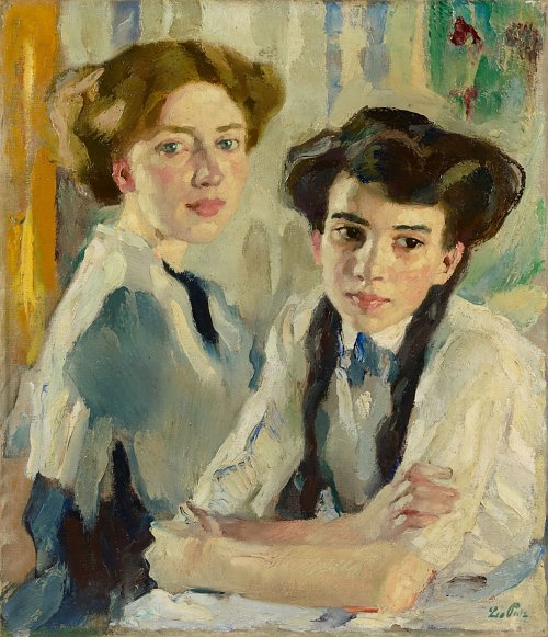 Leo Putz Blond und Bruenett Wandbild