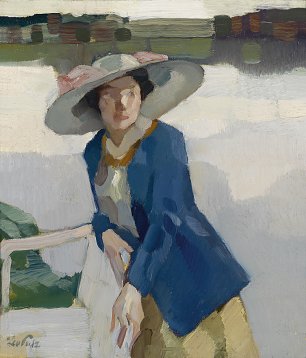 Leo Putz Frieda am Langenbuerger See Wandbild