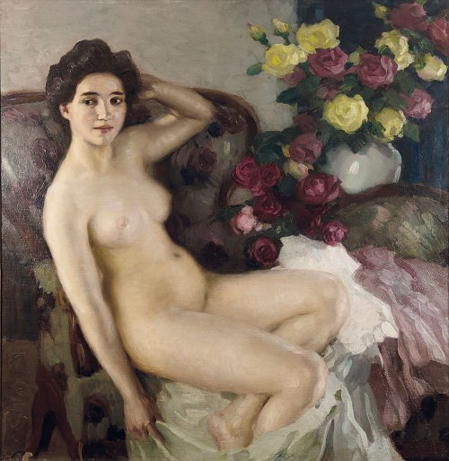 Leo Putz Im Atelier Wandbild