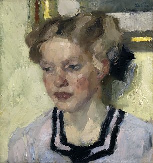 Leo Putz Portrait Mina Hasch Wandbild