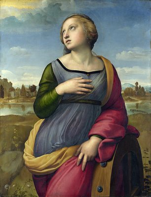 Raffael Die heilige Katharina von Alexandrien Wandbild