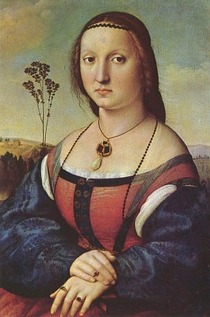 Raffael Portraet der Maddalena Doni Wandbild