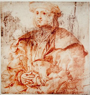 Raffael Portrait of a Young Man Wandbild