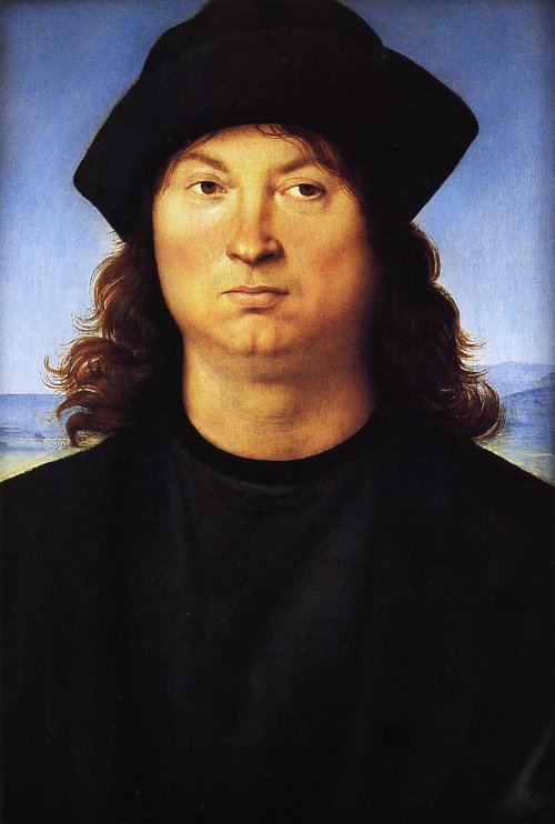 Raffael Portrait of a man cat Wandbild