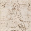 Raffael-Reading-Madonna-and-Child-in-a-Landscape-betweem-two-Cherub-Heads