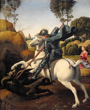 Raffael Saint George and the Dragon Wandbild