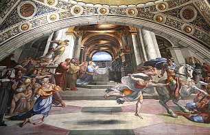Raffael The Expulsion of Heliodorus from the Temple Wandbild