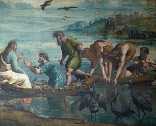 Raffael The Miraculous Draft of Fishes Wandbild