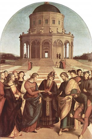 Raffael Vermaehlung Mariae Wandbild
