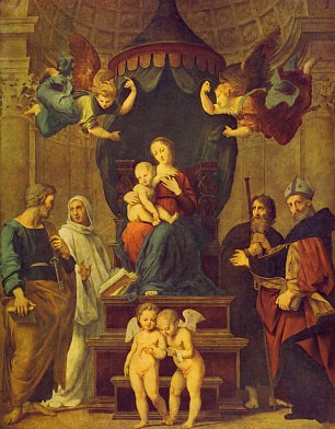 Raffael madonna baldachin Wandbild