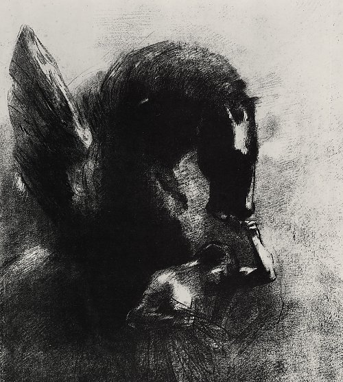 Odilon Redon Der gefangene Pegasus Wandbild