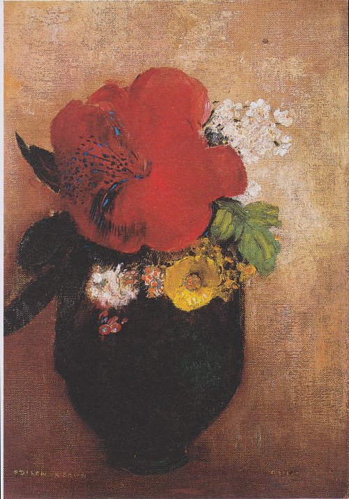 Odilon Redon Der rote Mohn Wandbild