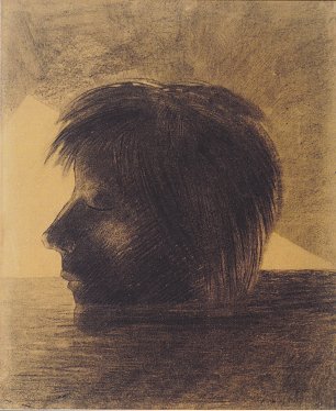 Odilon Redon Orpheus Kopf auf dem Wasser treibend Wandbild