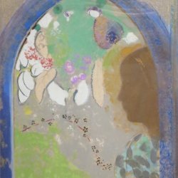 Odilon-Redon-Profile-of-a-Woman-in-the-Window